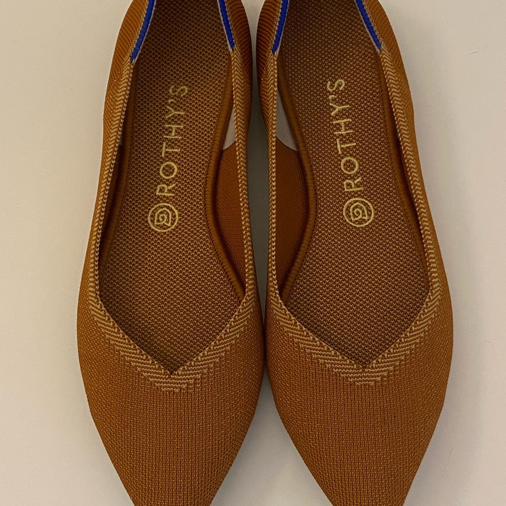 Rothy’s The Point size 11 Fawn Mustard Tan